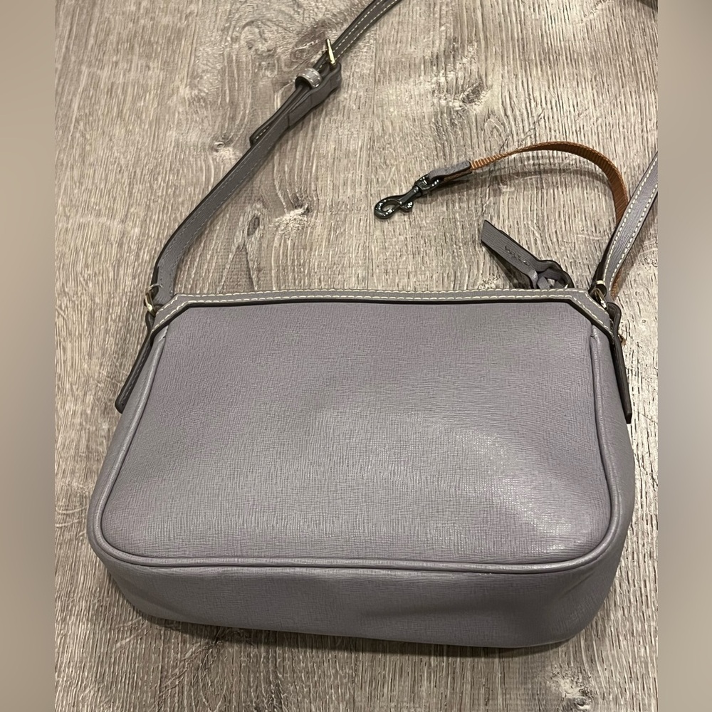 Dooney & Bourke Women's Saffiano East/West Pocket Crossbody Gray - Picture 7 of 12